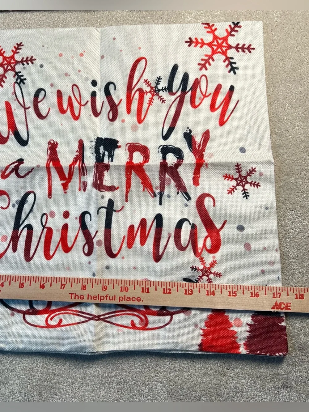 Christmas Pillow Covers Set of 4 Red Black Woven